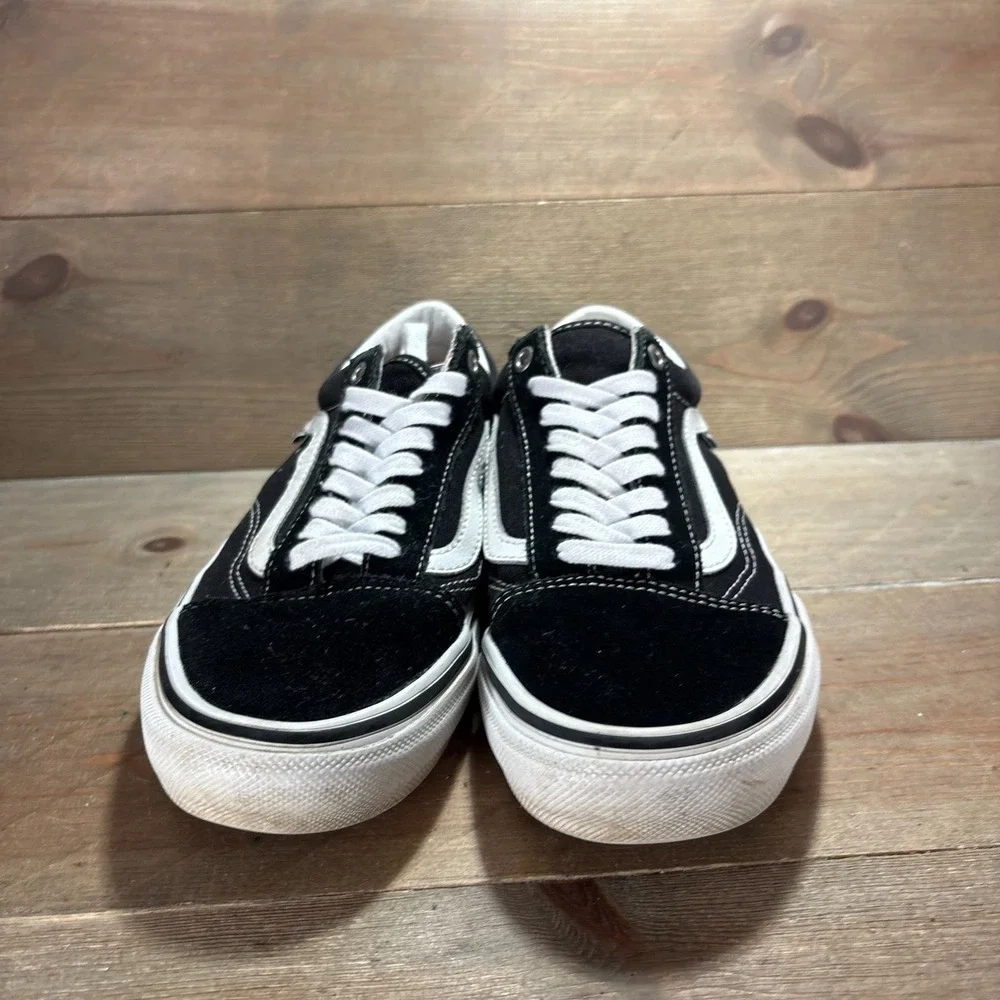 Vans Old Skool Mens size 7.5 shoes Black Suede Skate pop cush sneakers